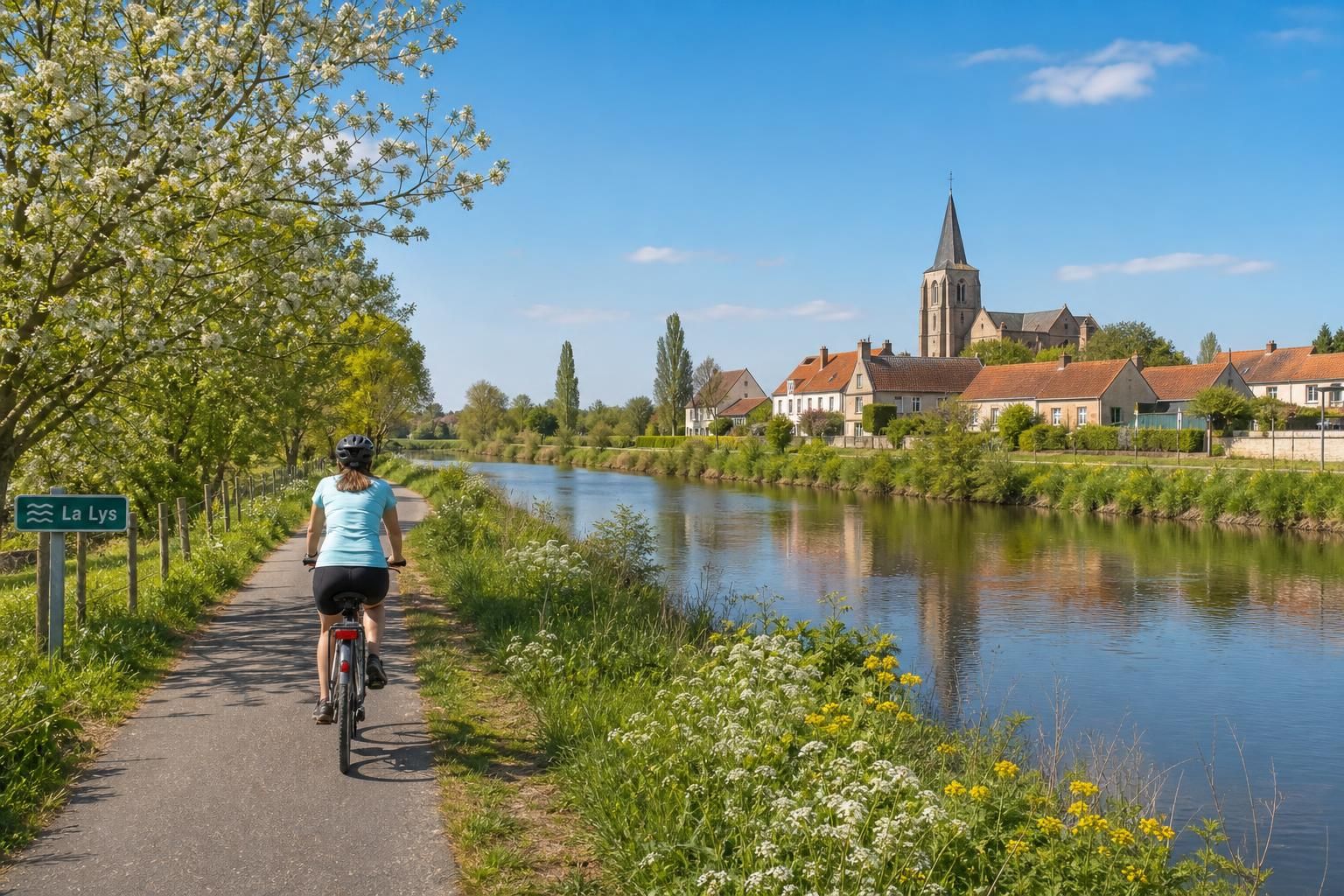 explorez la balade le long de la lys et laissez-vous séduire par ses paysages pittoresques et ses villages charmants, parfaits pour une escapade nature et culture.