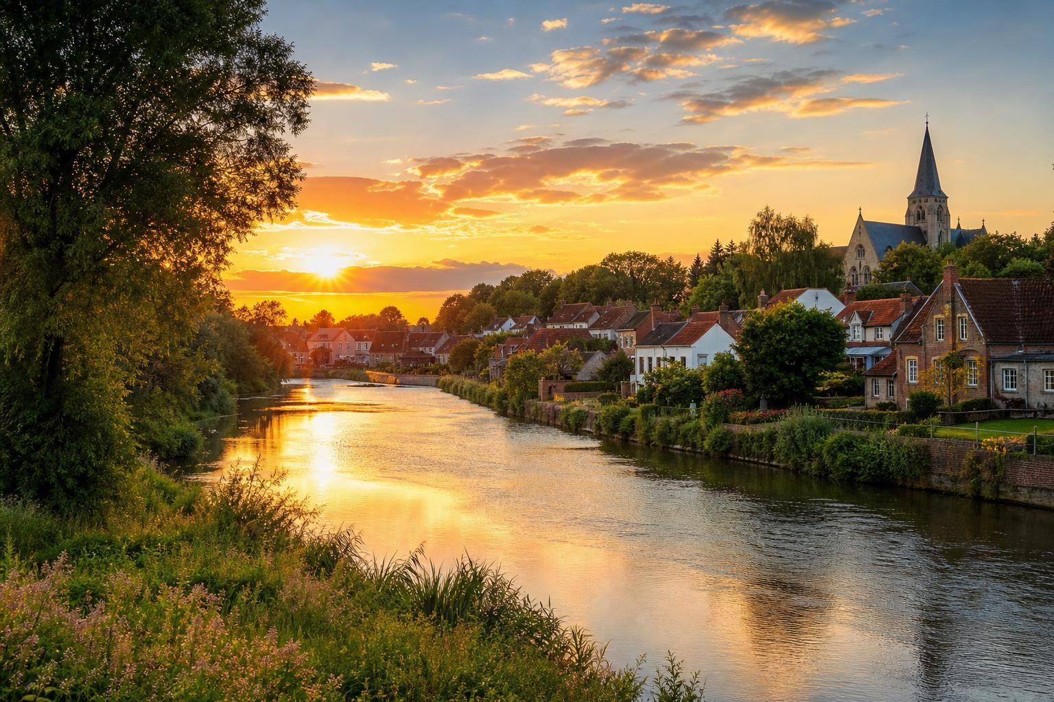 partez en balade le long de la lys et laissez-vous séduire par ses paysages enchanteurs et ses villages pleins de charme.